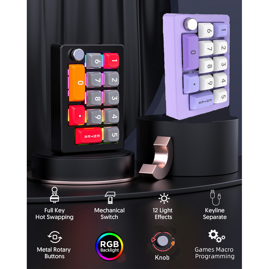 MKESPN ICEDI 13 Key Macro Programmable Fully Hot Swappable Mechanical ...