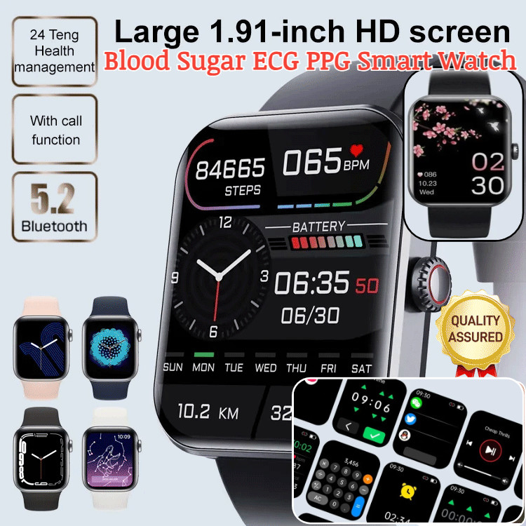 [STOCK] Smart Painless Blood Sugar Measurement Management Health Watch ...