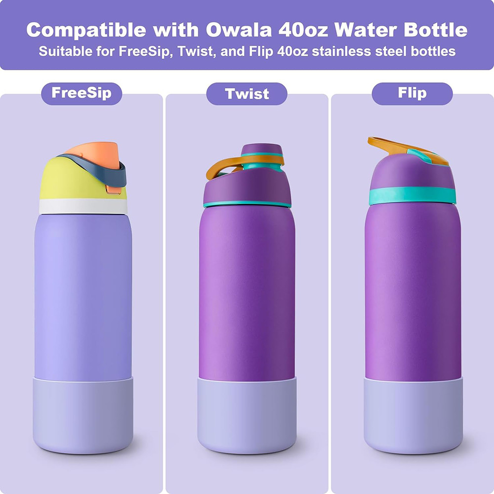 9CM Silicone Water Bottle Boot for Owala 40oz, Anti-Slip Protective ...