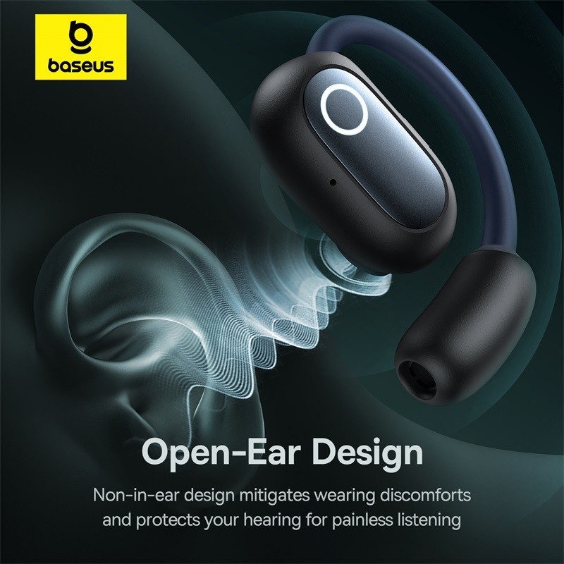 Écouteurs Open-ear Baseus Eli Sport2 - Conduction Aérienne - 45h D'autonomie - SuperBass 2.0 - IPX7 - Bluetooth 6.0 - Parfaits Pour Le Sport