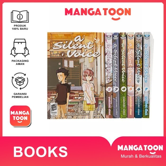 Komik Manga A silent Voice 7 Books series (English) MangaToon