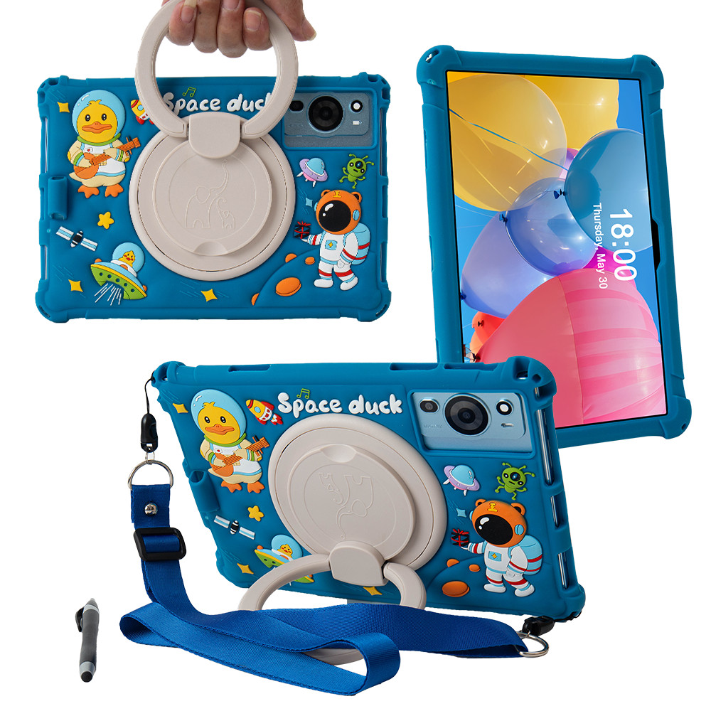 Kids Cartoon Tablet Rotation Stand Case With Handle Grip For Samsung