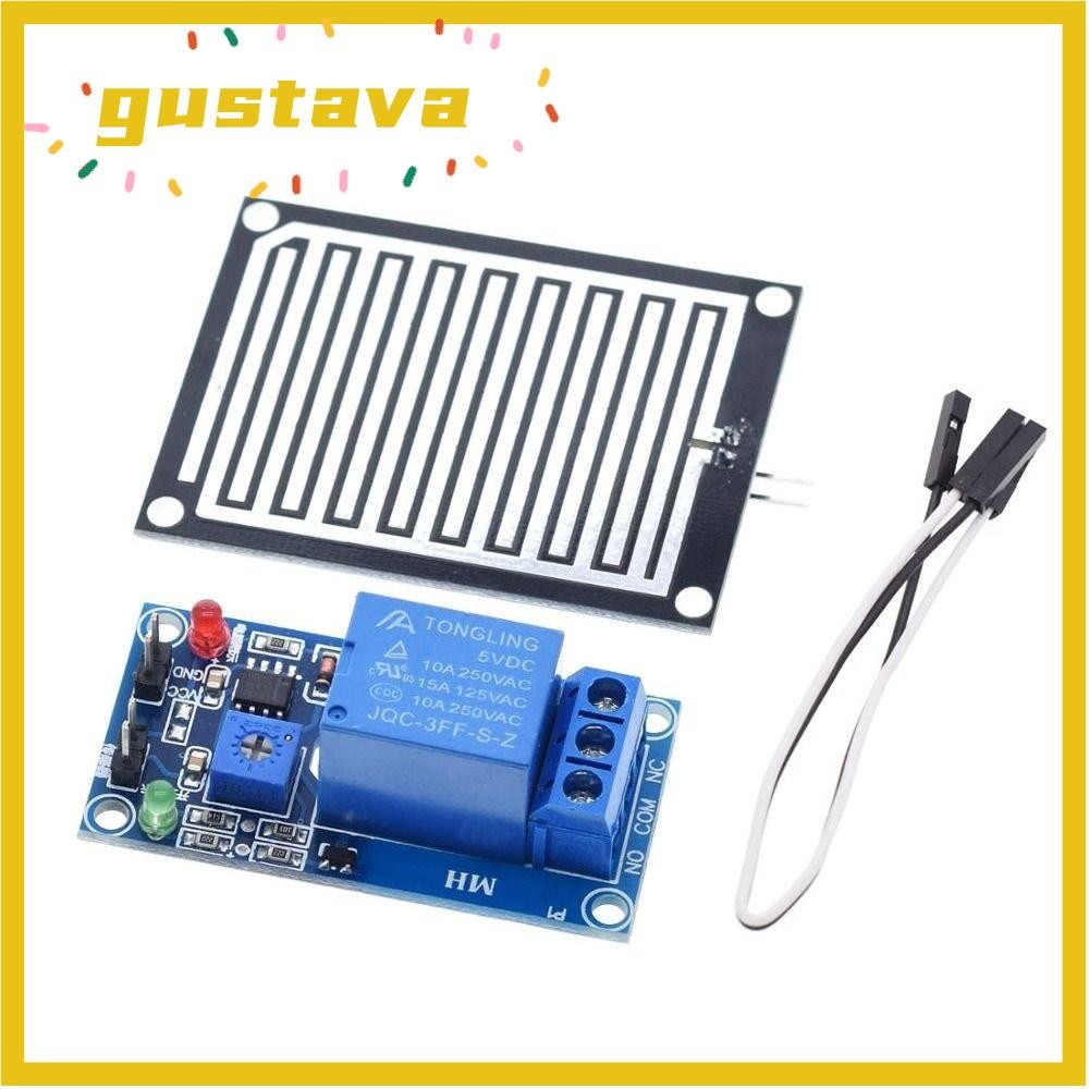 GUSTAVA Rain Dectection Module, 12V Adjustable Raindrops Sensor, Rain ...