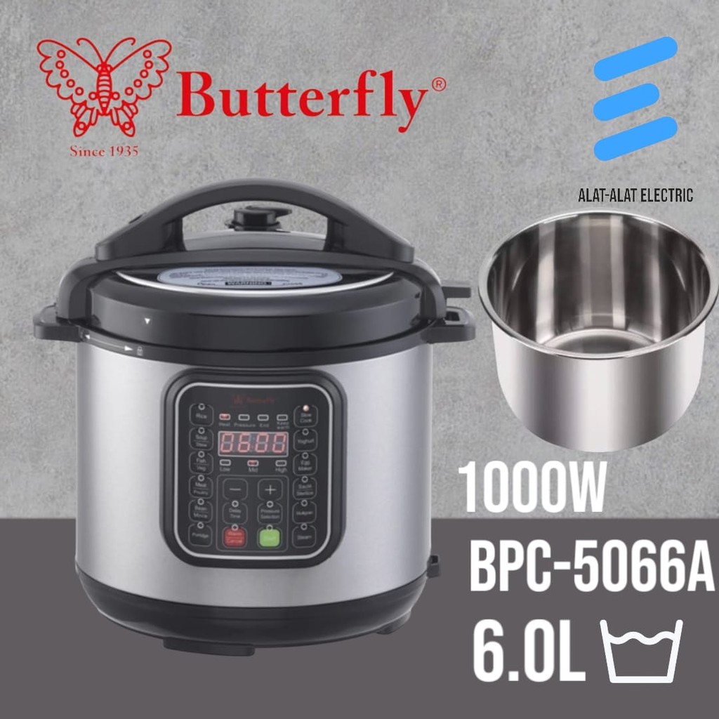 Butterfly Electric Pressure Cooker 6L - BPC-5066A | Shopee Malaysia