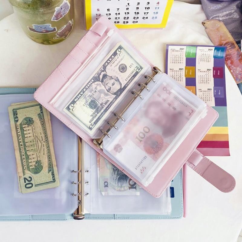 A5/A6 Notebook Binder Budget Planner Money Organizer PU Leather ...