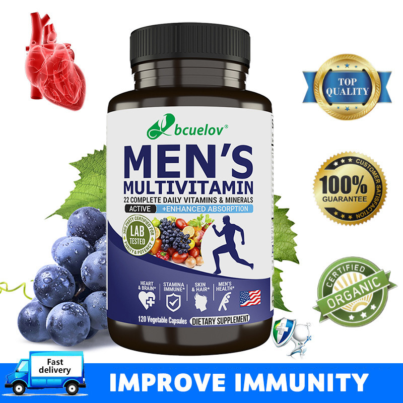 Men's Vitamin Mineral Supplement-Vitamin ABCDEK Magnesium Calcium Zinc ...