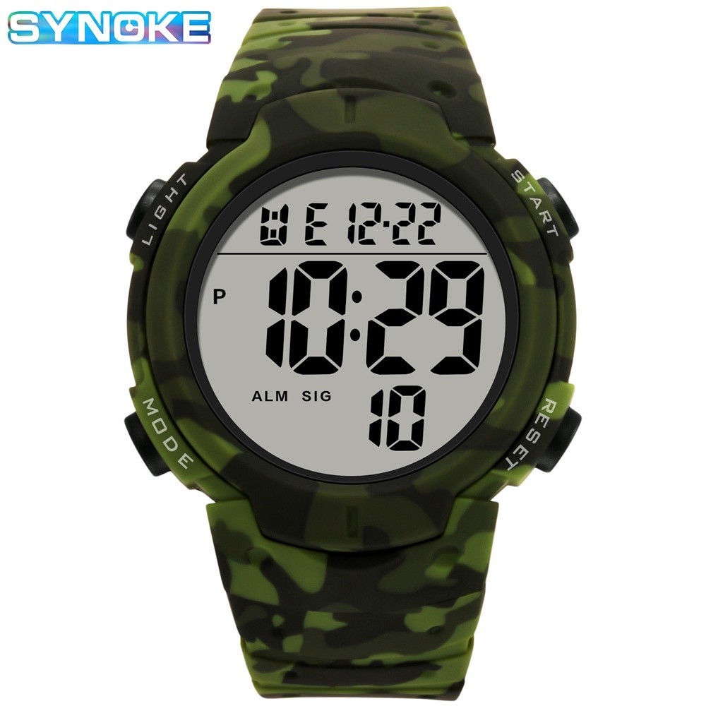 SYNOKE Men's Luxury 50M Waterproof Digital Military Watch Luminous ...