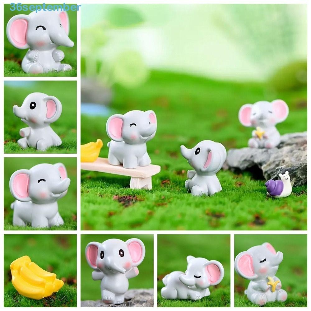 SEPTEMBER Mini Elephant Statues, Handmade DIY Elephant Figurines ...