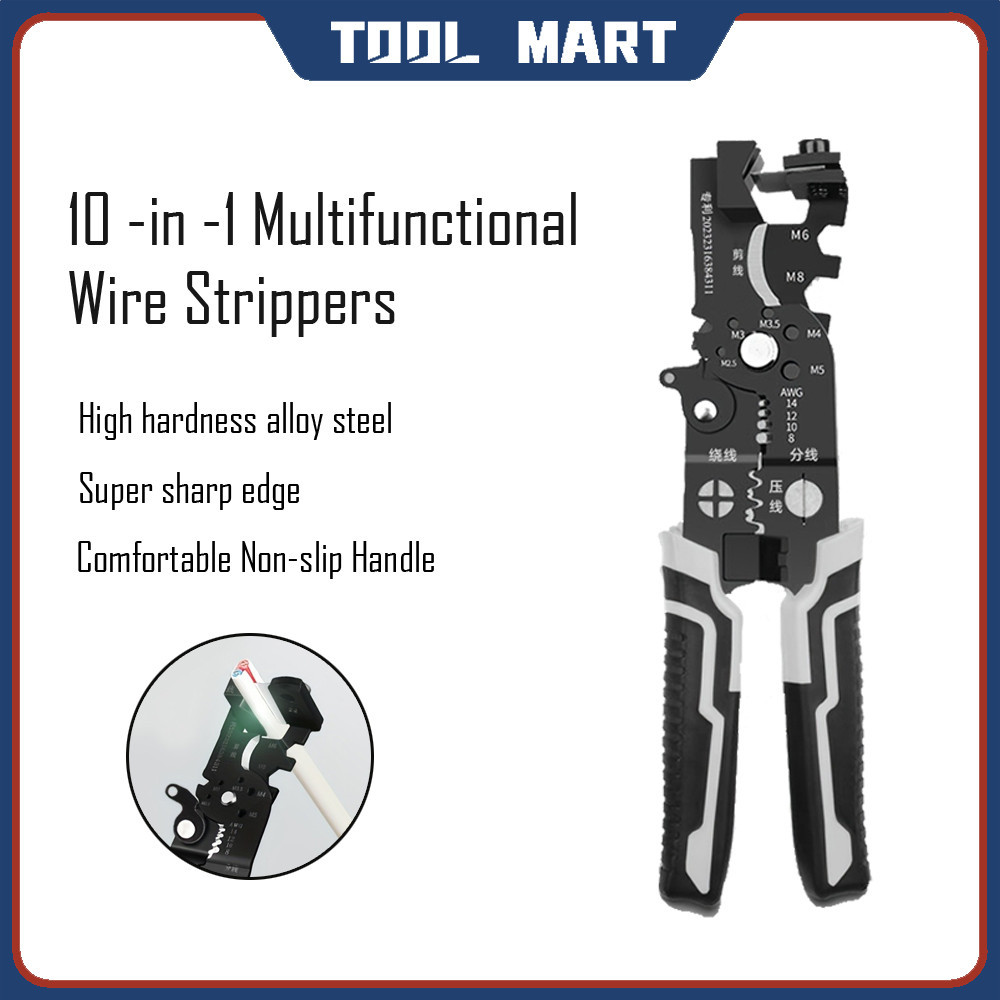 10 in1Multifunction Wire Strippers Crimping Tool Professional ...