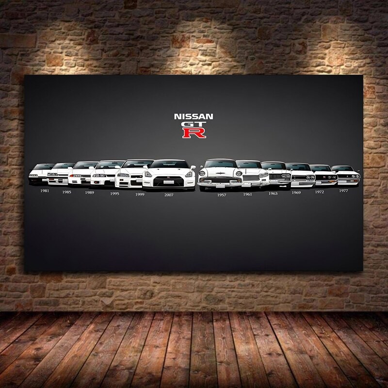 nissan-gtr-evolution-and-american-camaro-evolution-sports-car-canvas