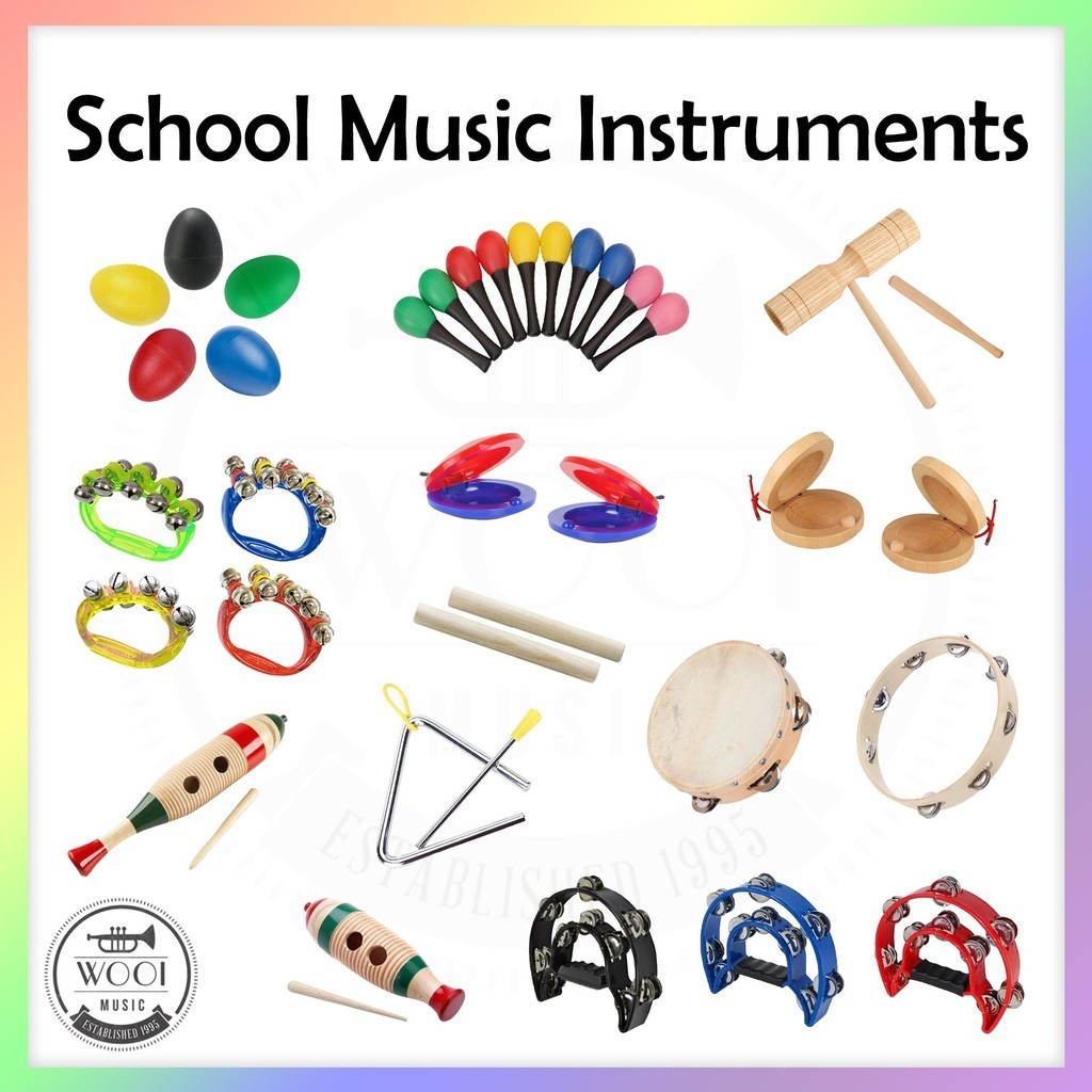 Alat Muzik Perkusi / School Musical Percussion (Egg Shaker, Tambourine ...