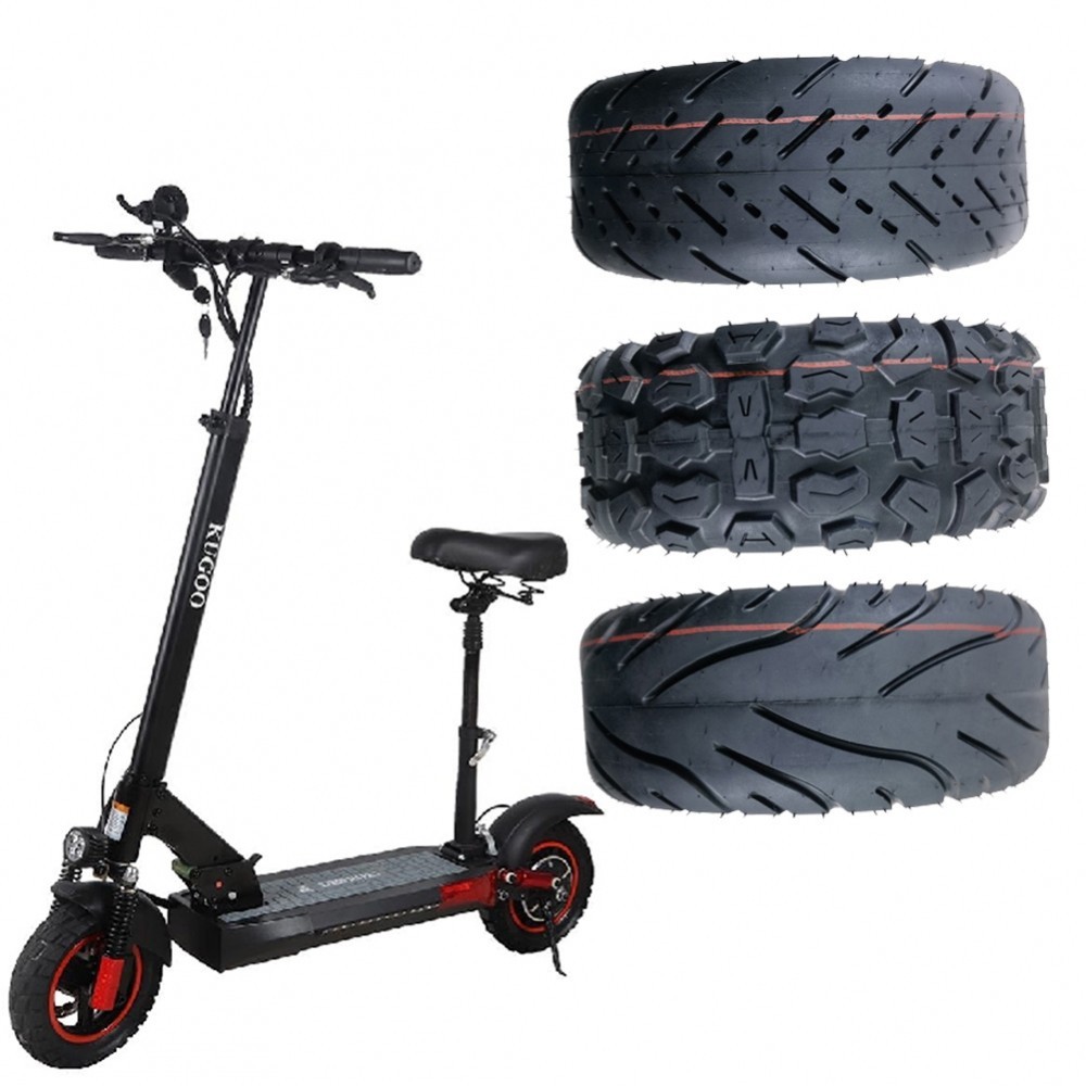 11 Inch Electric Scooter Tubeless Rubber Tire 90/65-6.5 Black Vacuum ...