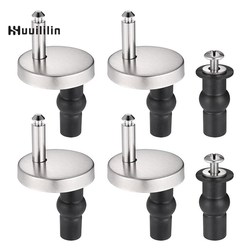 Set of 6 Toilet Seat Attachments, Screws for Toilet Seat, Hinge for