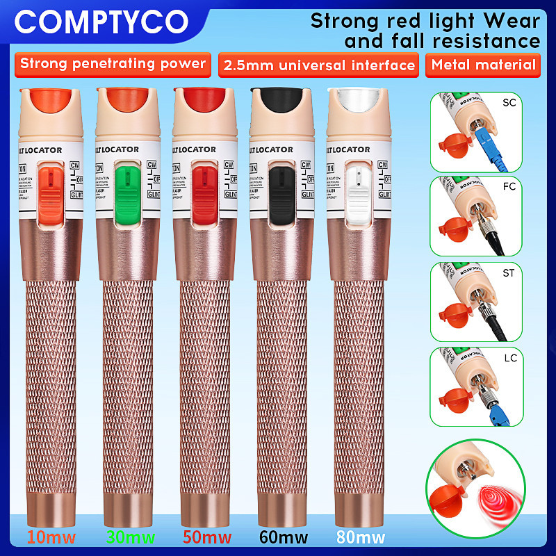 Fiber Optic Lights 80mW Fiber Visual Fault Locator - Red Light Tester ...