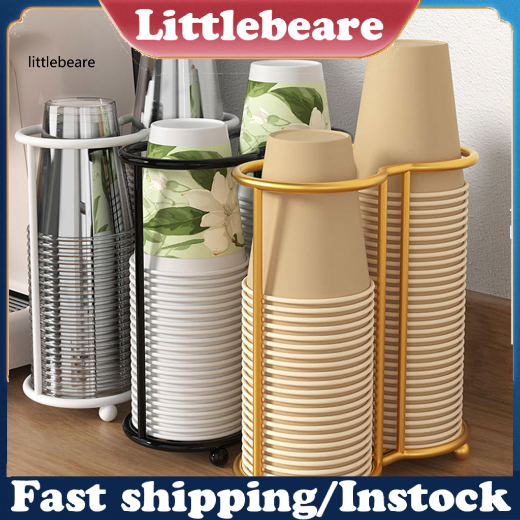 Stackable Beverage Rack Compact Cup Organizer 2 Compartment Kitchen ...