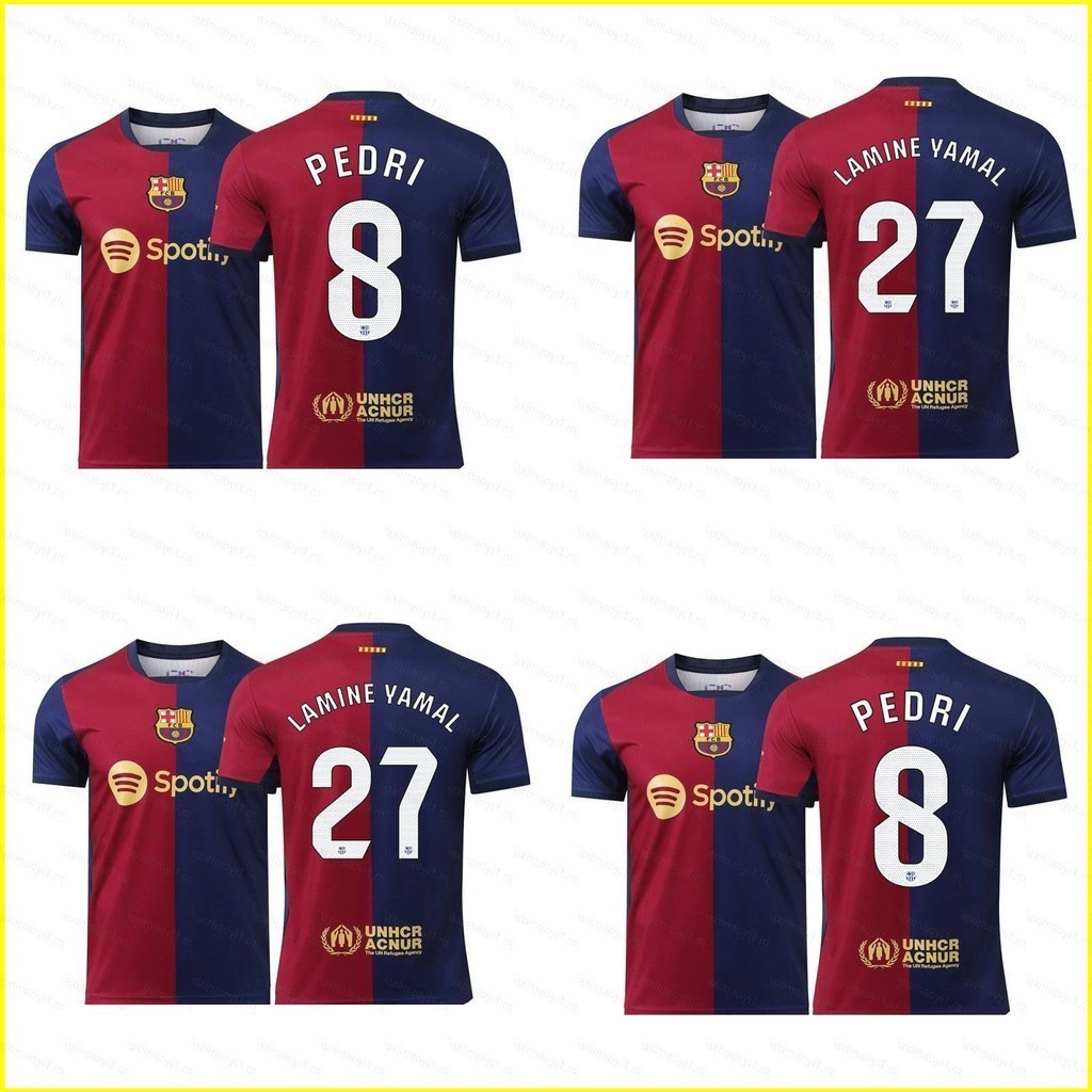 my 20242025 Barcelona home Pedri Lamine Yamal Jersey Football Sports