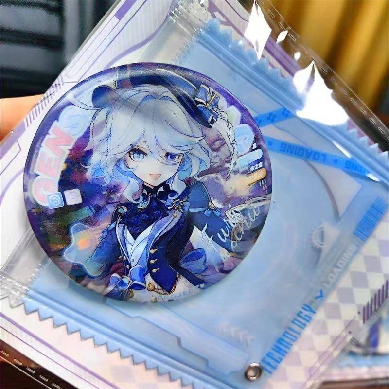 3D Badge Genshin Impact Focalors Furina Raiden Shogun Yae Miko Zhongli ...