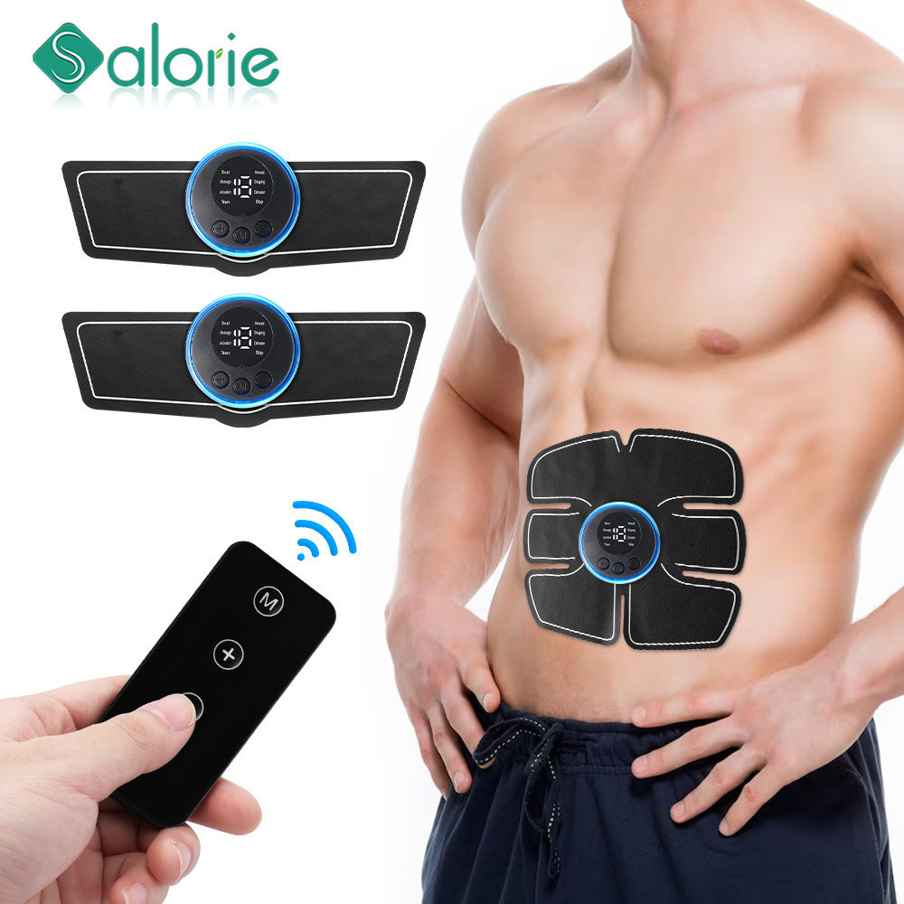 SALORIE EMS Smart Abs Stimulator Abdominal Muscle Training Pad Body Fit ...