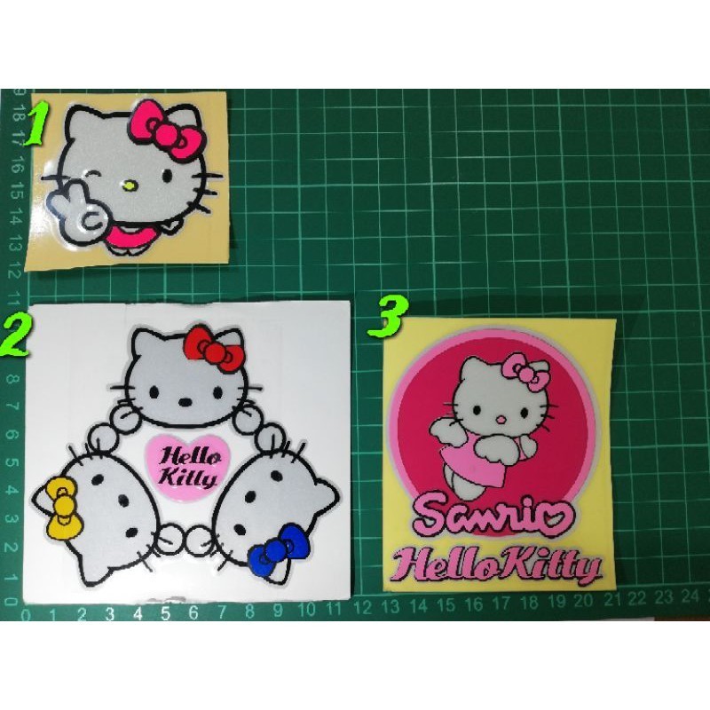 STICKER CUTTING Cartoon Hello Kitty Pink REFLECT PANTUL Stiker Motor ...