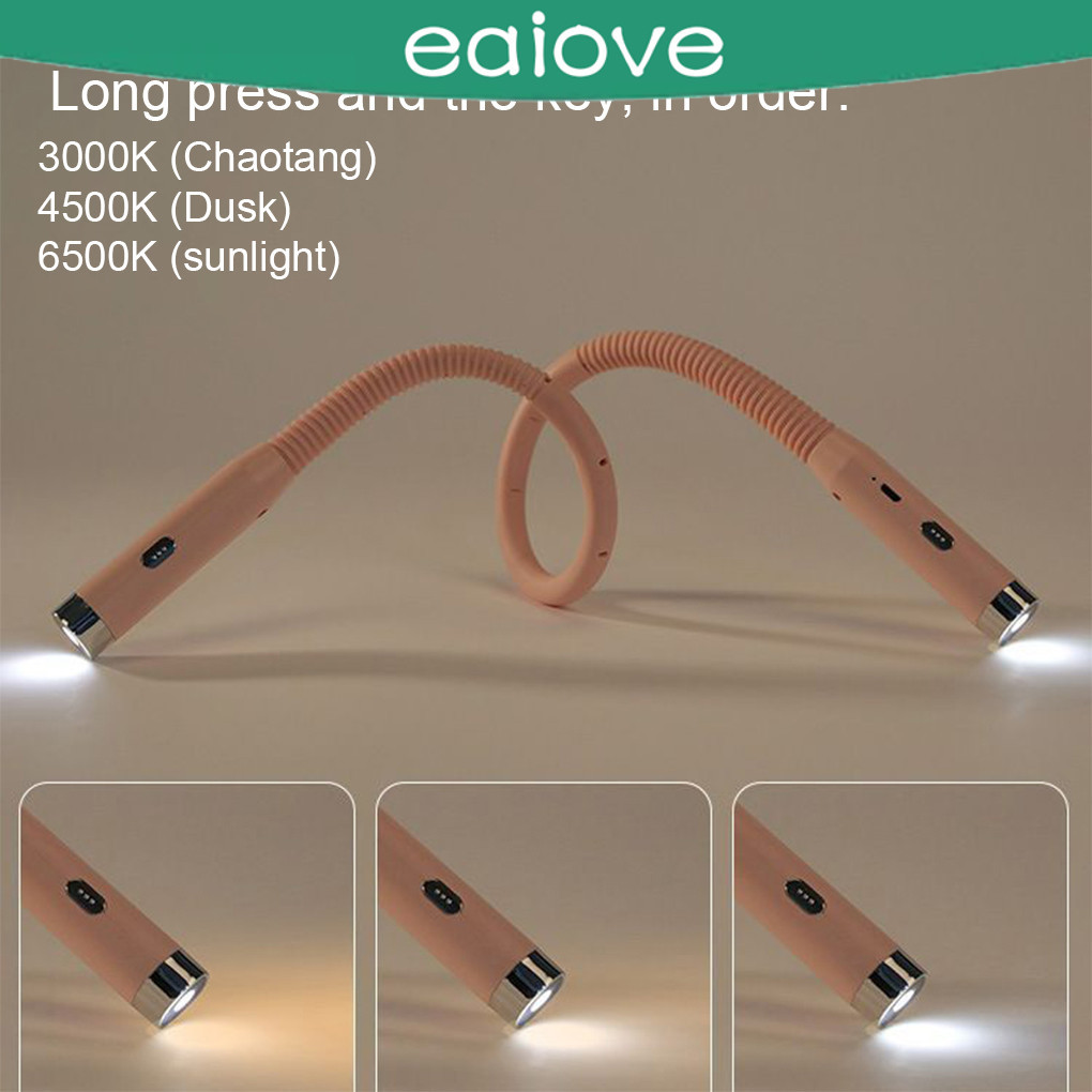 Skin-friendly Bendable Neck Reading Lamp - Light Weight Rechargeable ...