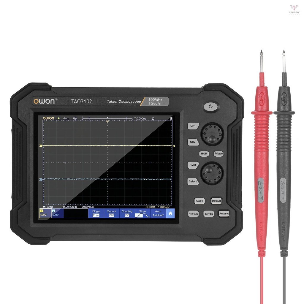 Owon Portable Tablet Digital Oscilloscope TAO3102 8 Inch LCD Touch ...