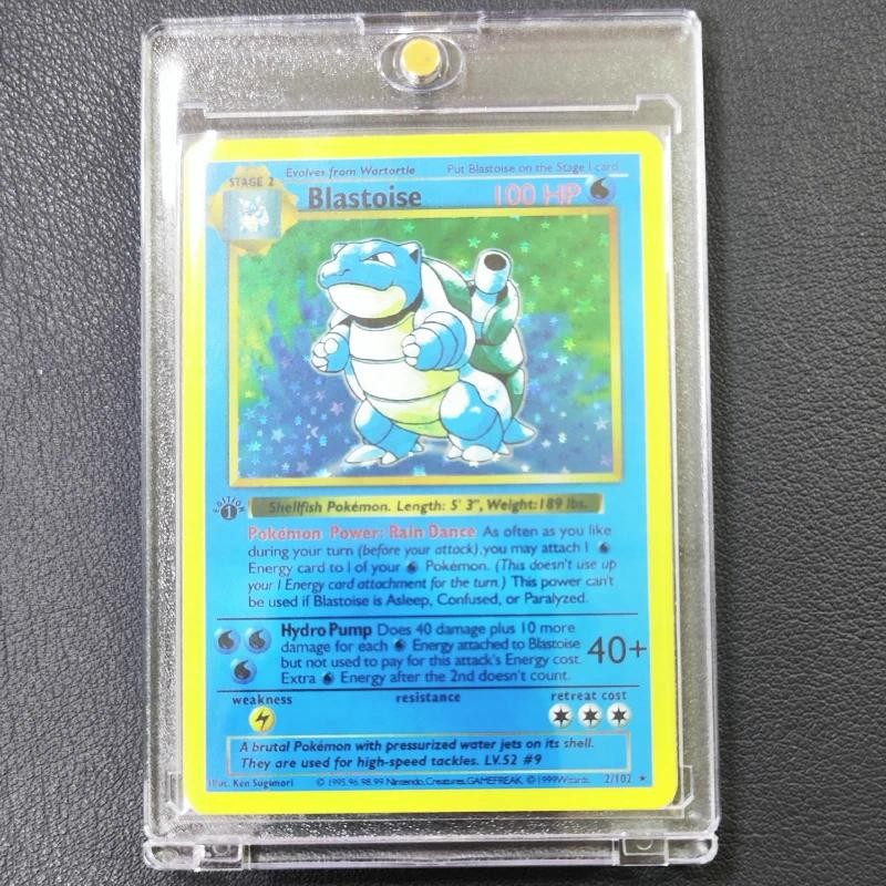 DIY Pokemon Collection Cards with Card Brick 1996 1st Edition Flash Cards  Charizard Blastoise PTCG Game Anime Shining Cards Gift | Shopee Malaysia