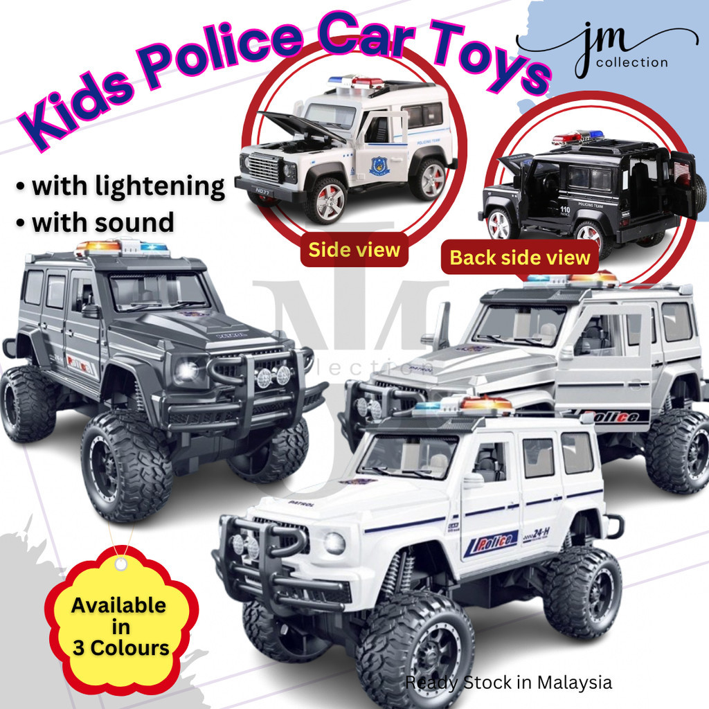 Insertia Land Rover Police Car and SUV 4X4 Model Sound Light Toy Car ...