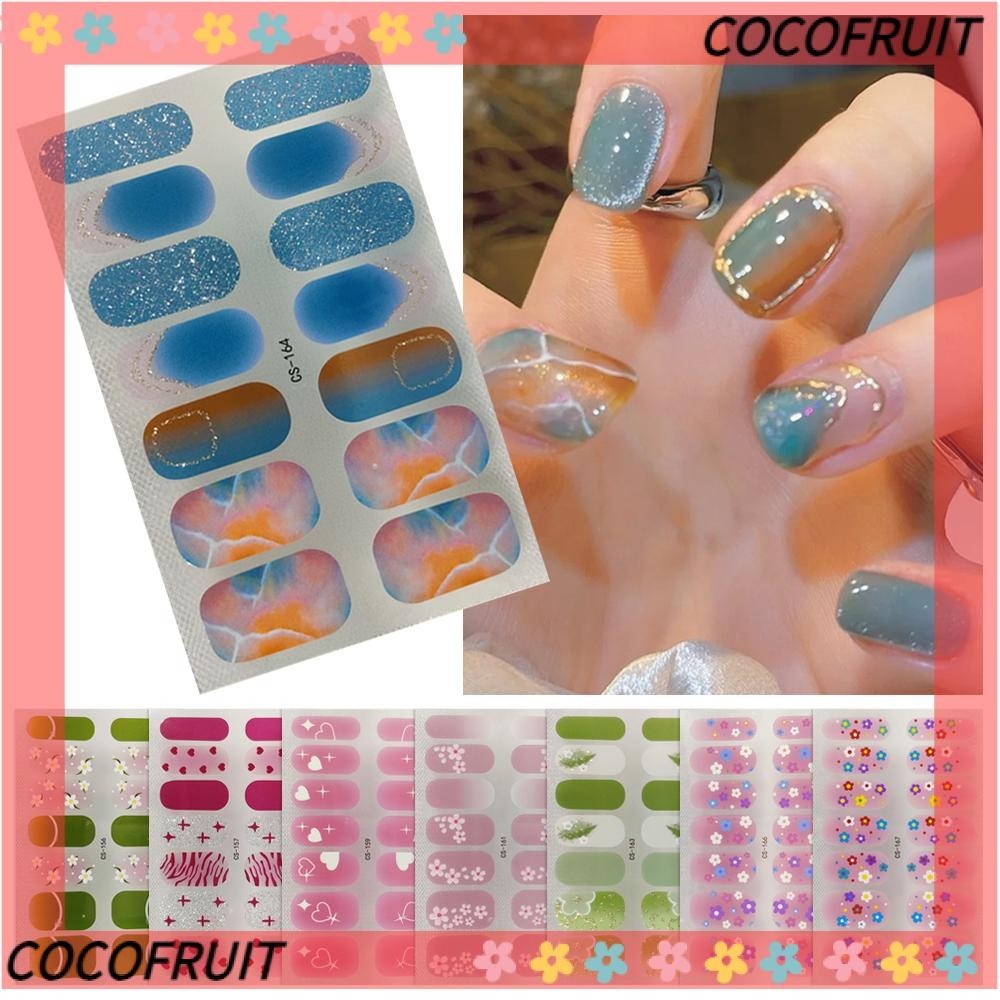 COCOFRUIT Nail Art Sticker, Nails Polish Wraps Nail Art French Nail ...