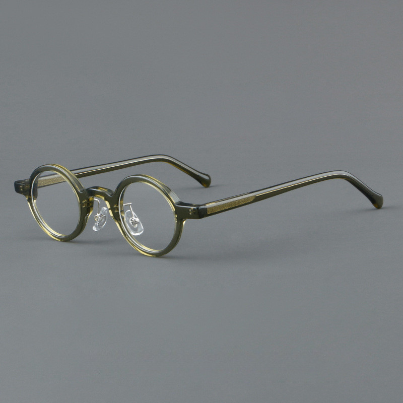 132mm Stylish Small Round Glasses Frame Men Women Spectacles Acetate ...