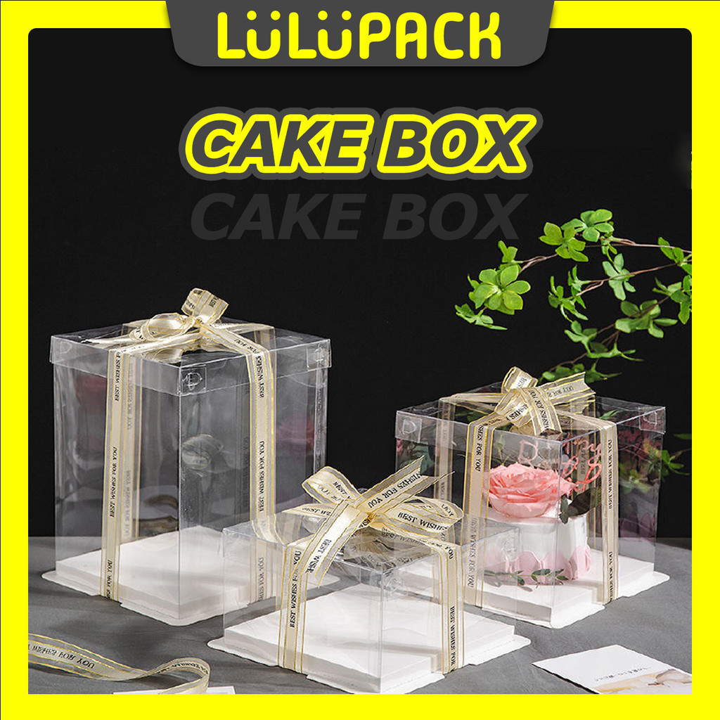 LULUPACK Cake Box Kotak Kek Transparent Kotak Kek Bening Packaging ...