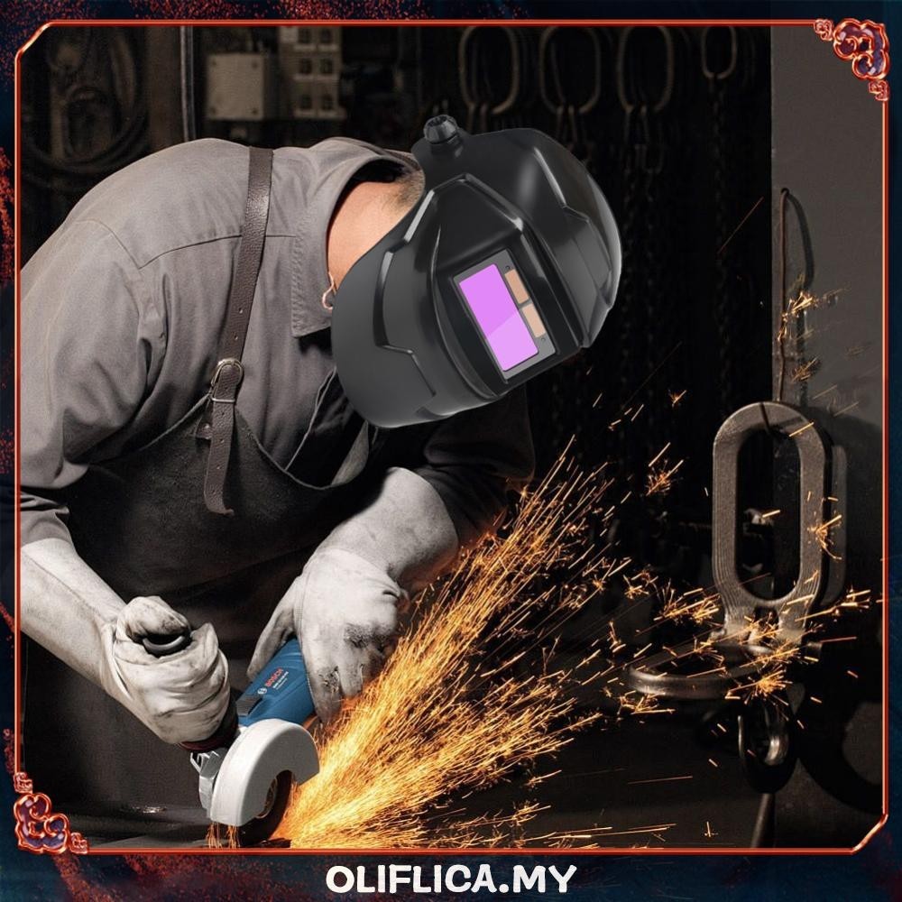 Solar Automatic Welding Helmet Auto Darkening Electrical Weld Mask Head-Mounted Goggles Light Filter Protective Welding Cap - 1420