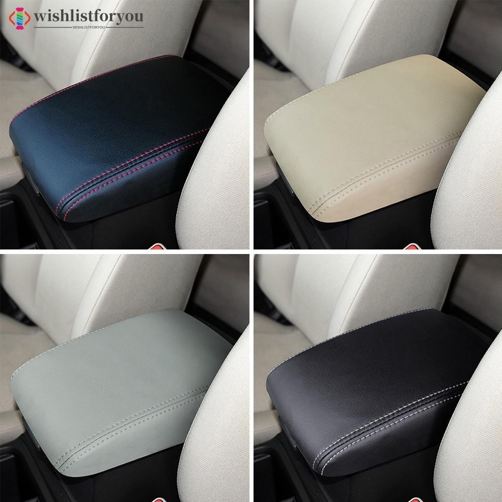 thumbnail image 2 of Center Console Armrest Cover For Honda CRV 2017-2022 – Faux Leather, Custom Fit, Black – Protects From Scratches & Stains 2 of 9