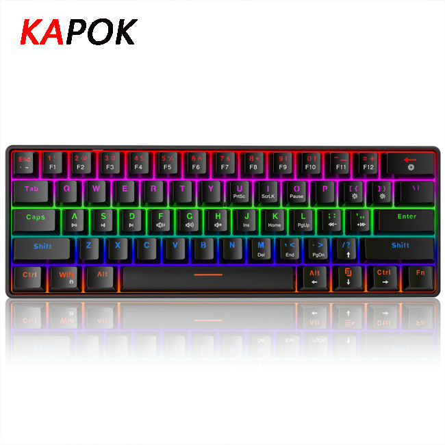 KAP Gaming Keyboard 61 Keys Wired Office Keyboard Cool Backlit ...