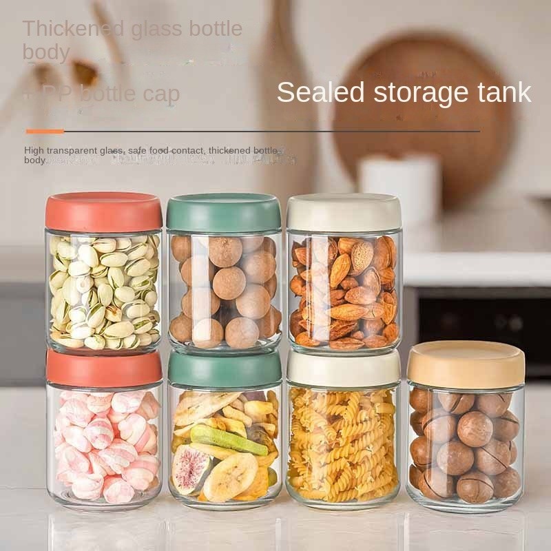 Airtight Jar Kitchen Food Multigrain Coffee Bean Powder Transparent ...