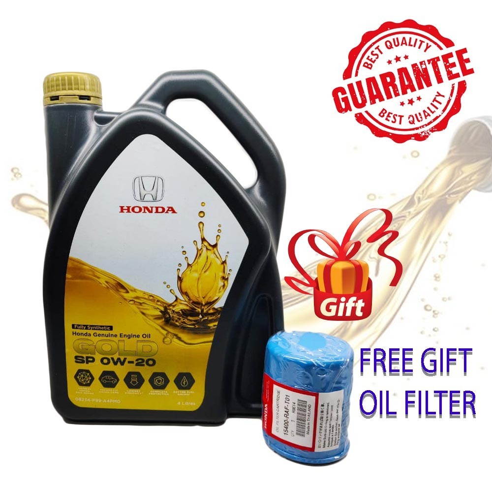 ORIGINAL HONDA GOLD SP 0W-20 FULLY SYNTHETIC GENUINE ENGINE OIL 4 ...