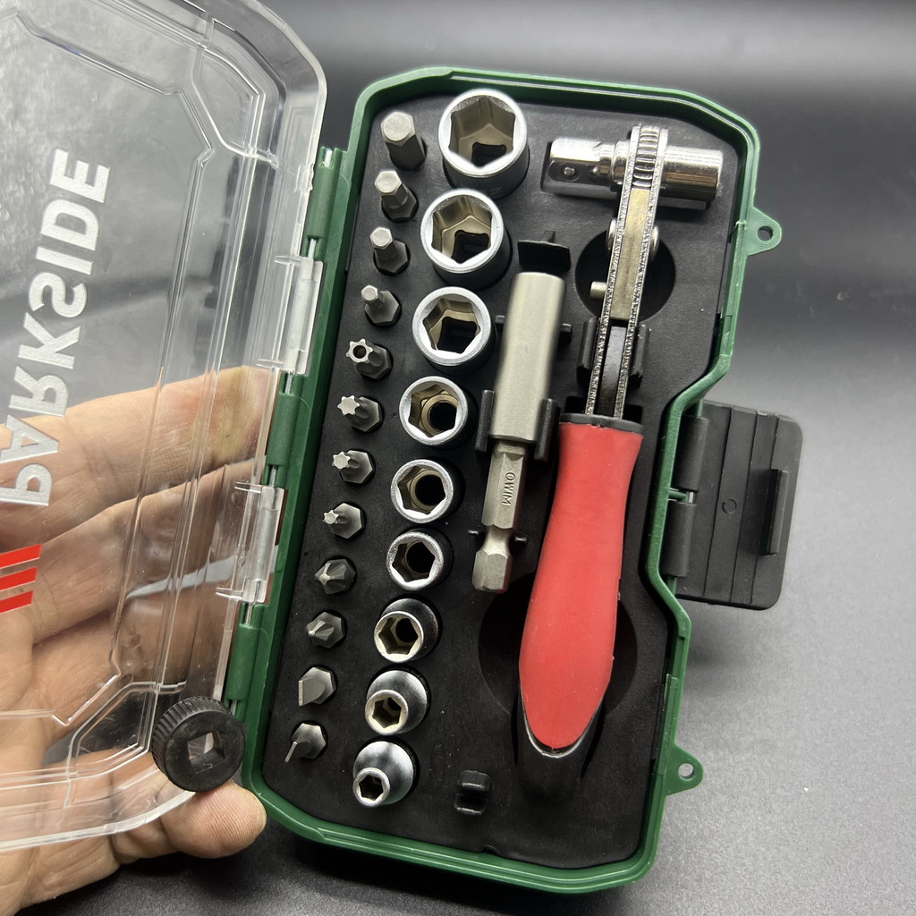 German Parkside 1/4 Bit Soket Lalat Kecil Ratchet Set Sepana Pantas Set ...