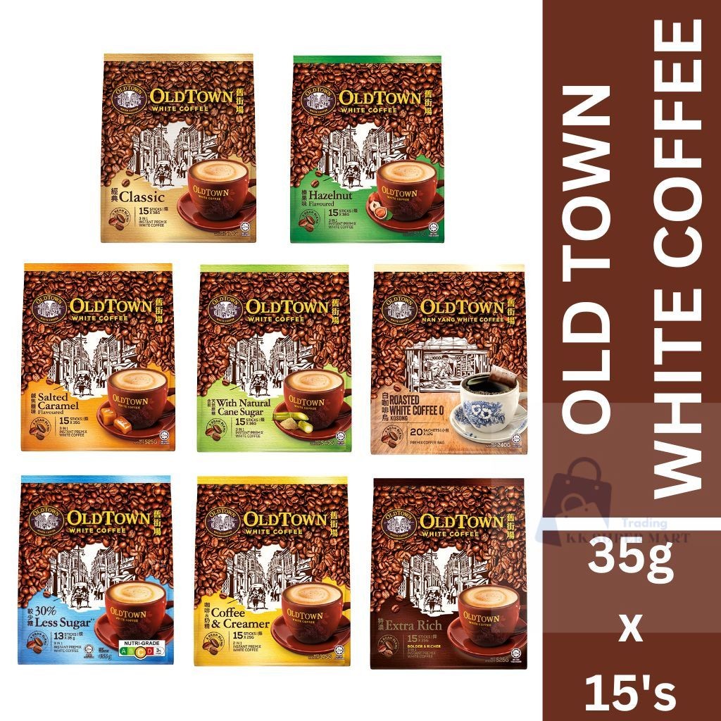 Old Town 3-In-1 Instant Extra Rich White Coffee – 15 Sticks X 35g (Pack Of 4)