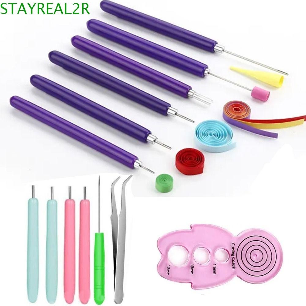 STAYREAL2R 12PCS Paper Quilling Tools, Quilling Slotted Pen Paper Craft ...