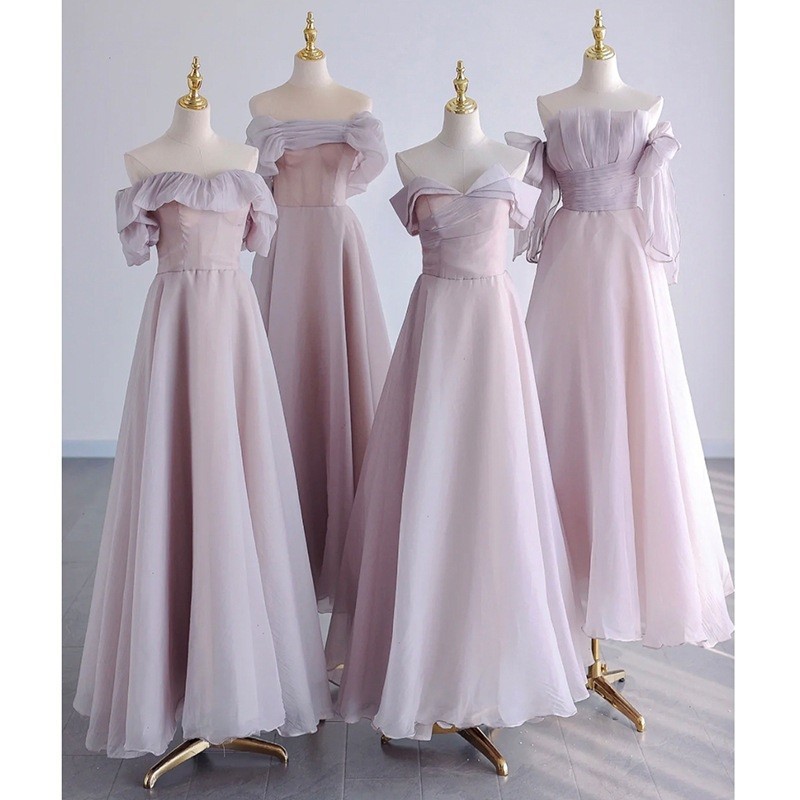 purple-bridesmaid-dress-for-women-fairy-temperament-wedding-sisters