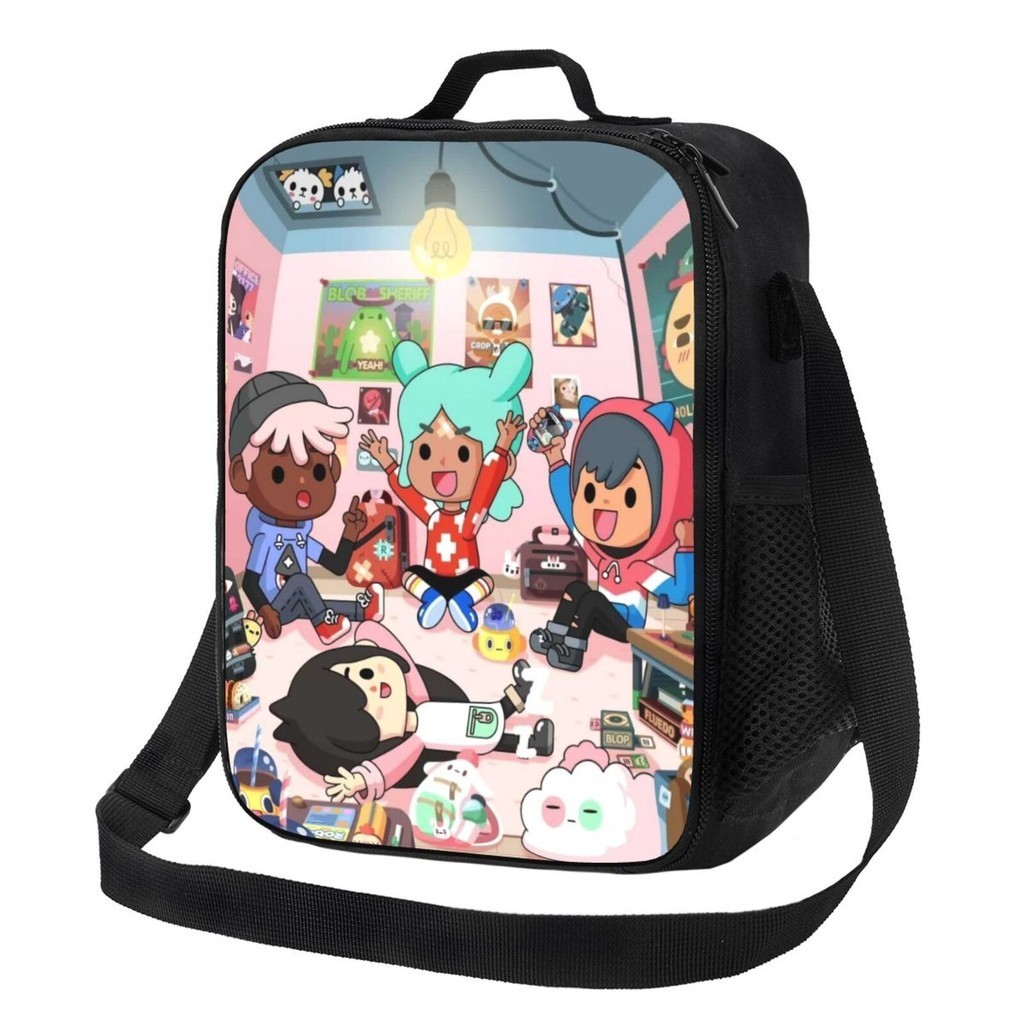 TOCA BOCA New Insulated Lunch Bag Double Pocket Large Capacity Student