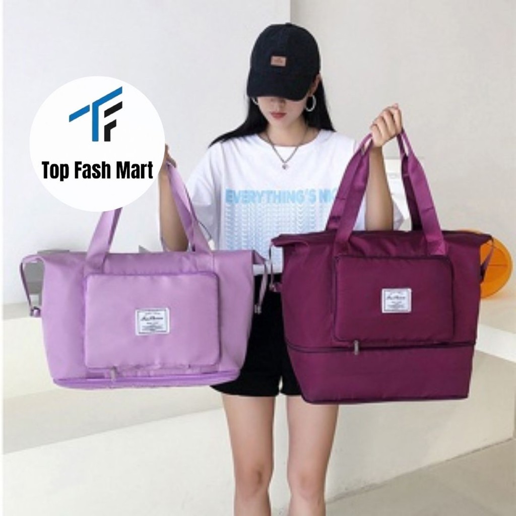 TF Oxford Cloth Large Capacity Bag/Dry & Wet Travel Expandable Portable ...