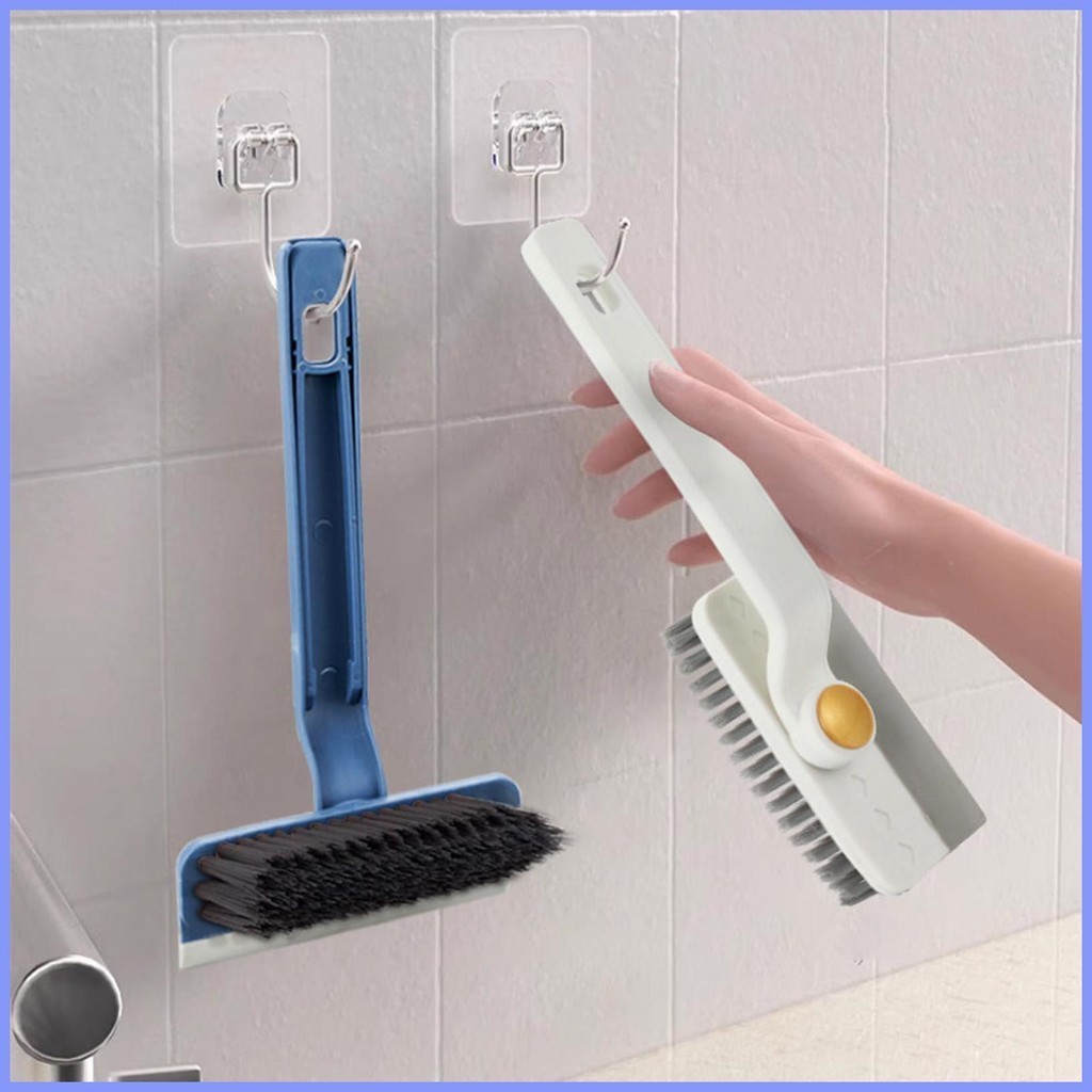 Corner Scrub Brush 350-Degree Rotation Scrubbing Brush with Scrapper Kitchen Cleaner Tool for ...