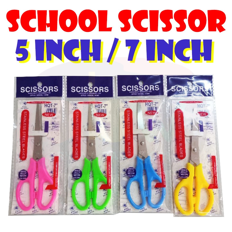 5 inches / 7 inches Student Scissor Multicolor Stainless Steel Blade ...