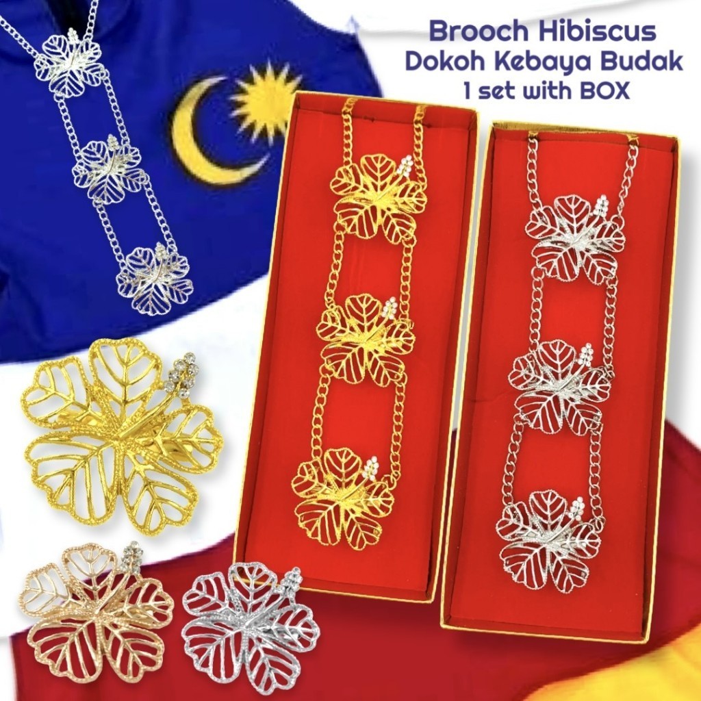 Lavivi Accessories Kerongsang Merdeka Bunga Raya Dokoh Kebaya Budak ...