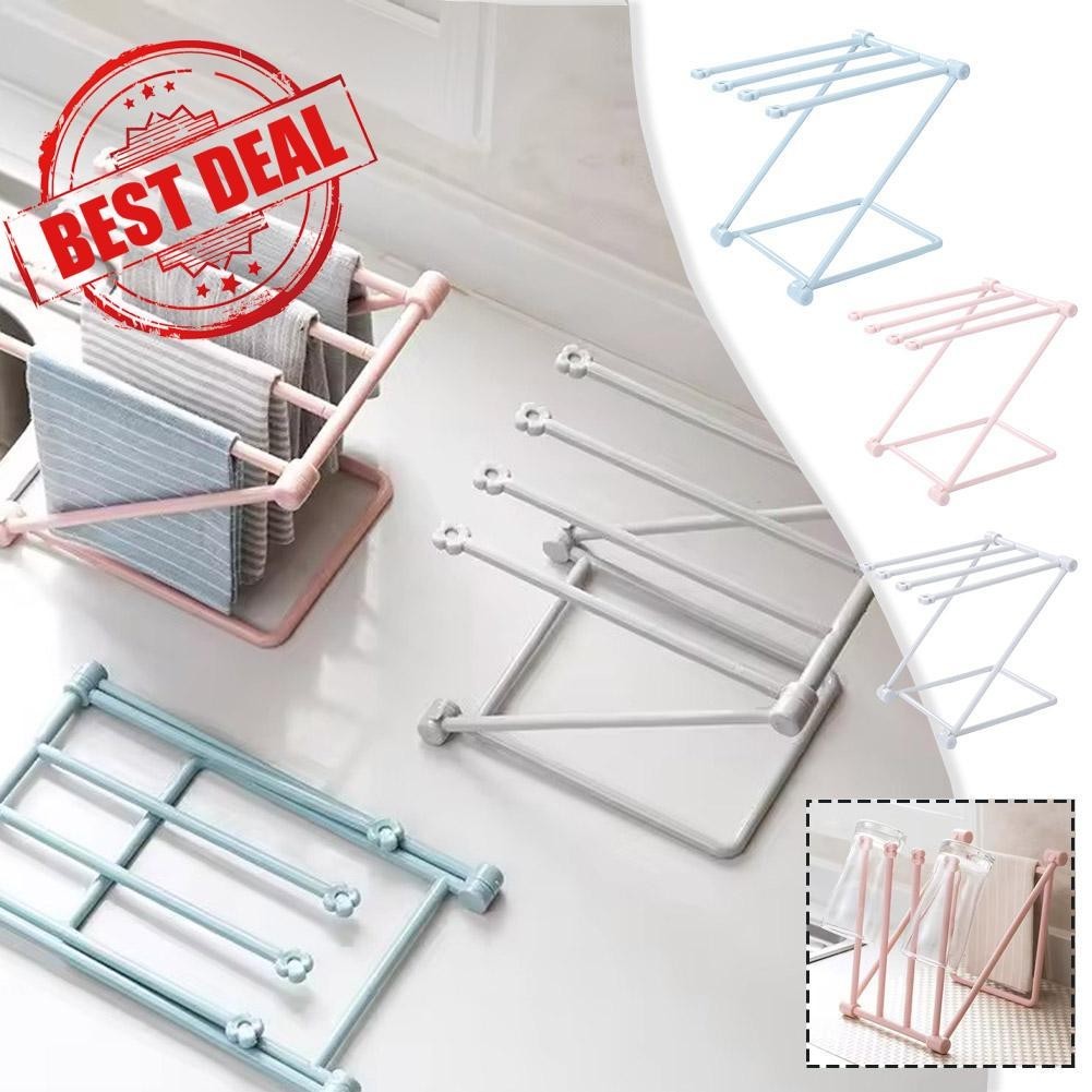 Versatile Freestanding Towel Rack With Multiple Hangers For Kitchen And ...