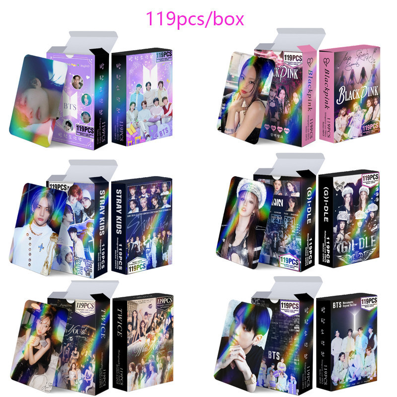 KPOP 119pcs / Set Kpop BTS BL TWICE Stray Kids Cards Lomo TXT NCT DREAM ...