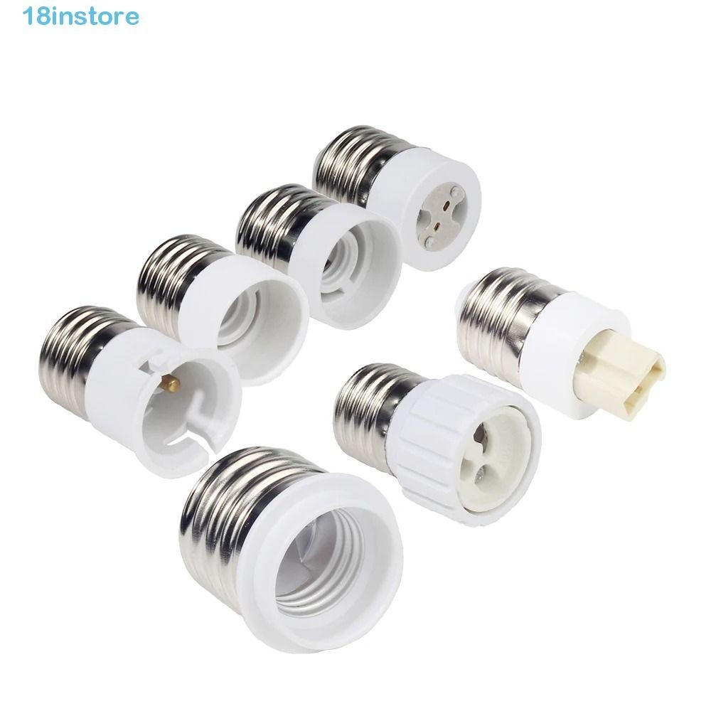 INSTORE Lamp Holder Converter, Heat-resistant E27 Male to E14 B22 GU10 ...