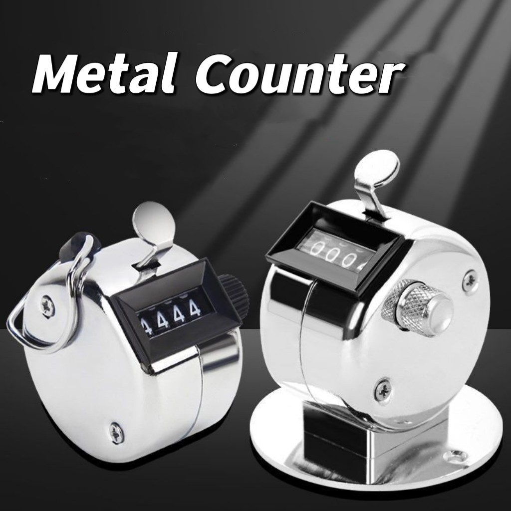 Mini Hand Held Tally Counter 4 Digit Number Mechanical Manual Counting ...