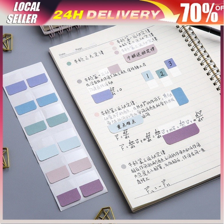 60/120/240pcs Morandi Colour Index Sticky Notes Sticker for Students ...