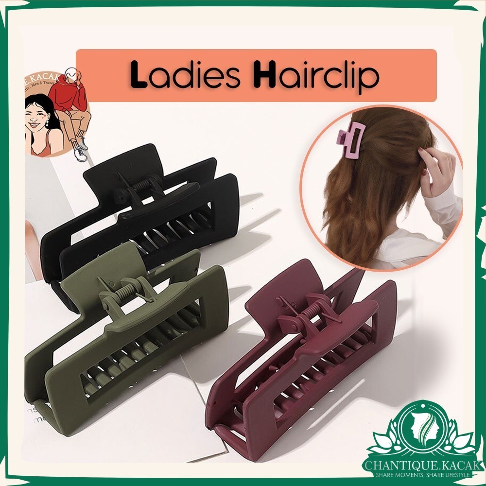 CK Hair Clip Matte Colour Vintage Autumn Rectangle Hairpin Design Women ...
